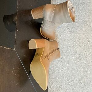 Chic Tan Heeled Ankle Boots